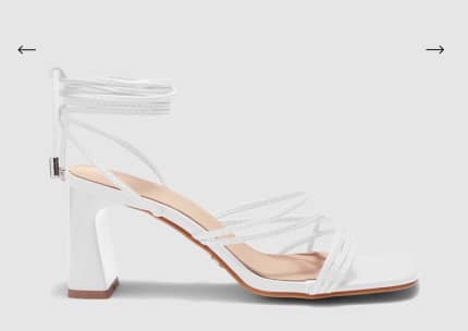 White strappy outlet heels australia