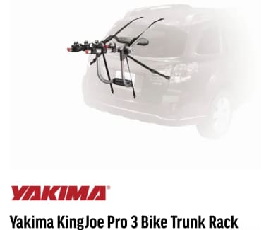 Yakima kingjoe pro 3 deals bike trunk rack