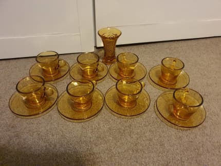 Arcoroc Golden Glass Coffee Cups And Vase Dinnerware Gumtree Australia Belconnen Area Spence