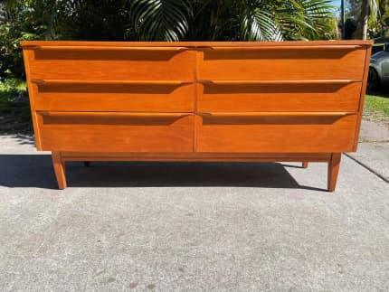 Sideboard solid Antique Vintage 200 cm Teak Wood Console Buffet Dresser 