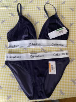 BRAND NEW! Navy Calvin Klein Bralette and Matching Underwear Set