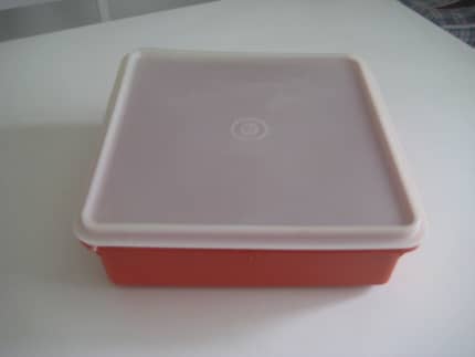 Classic Tupperware Square Keeper - Vintage White