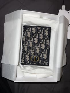 Passport Cover Black Dior Oblique Jacquard