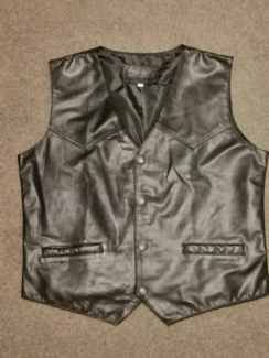 Straight Cut Leather Vest