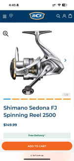 Shimano Sedona FJ Spinning Reel 2500, Fishing