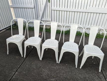 Worx white metal dining chairs Dining Chairs Gumtree Australia