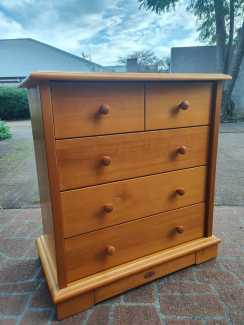 Solid wooden Boori country collection tallboy metal runner can deliver Dressers Drawers in Baulkham Hills NSW Gumtree Australia