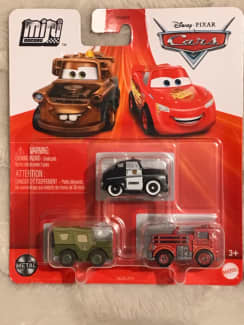  Disney Cars Mini Racers to Protect and Serve 3-Pack with Sarge,  Red and Sheriff : Toys & Games