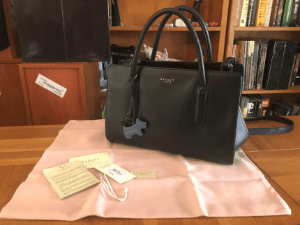 Radley London Cognac Leather Tassels Crossbody Bag Organizer