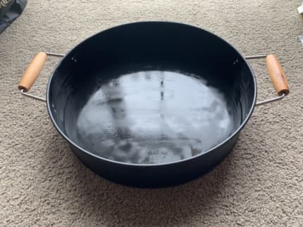 Kmart black round metal tray with handles Decorative Accessories