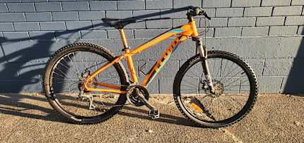 orange fluid mountain bike