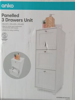 Panelled tall storage on sale unit kmart