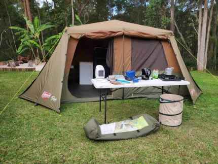 Coleman Tent Instant Up 10p Gold Series with camping gear Camping Hiking in Mermaid Beach QLD Gumtree Australia