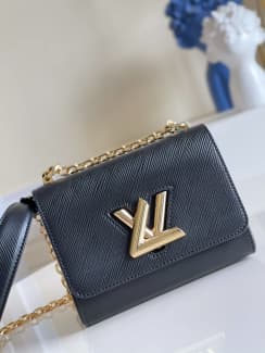 Louis Vuitton Louis Vuitton LV Twist Black & Gold Logo Bag Charm /