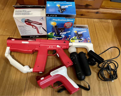 Sony PS3 Playstation 3 Move set & Official Sharp Shooter Rifle and