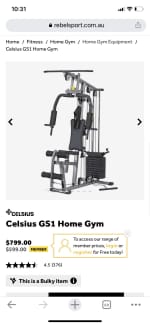 REBEL SPORT CELCIUS GYM SET PLUS EXTRAS Gym Fitness Gumtree