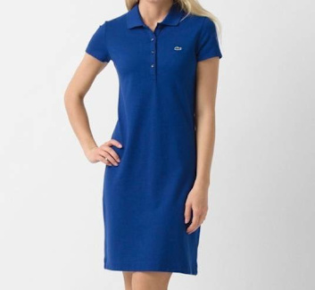 lacoste blue polo dress