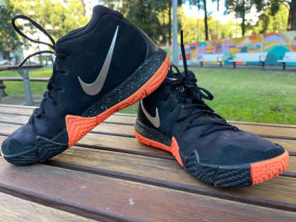 Kyrie 4 black orange hotsell