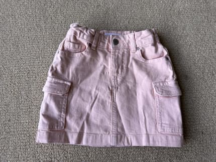 Target Girls size 4 pink stretch denim skirt adjustable waist