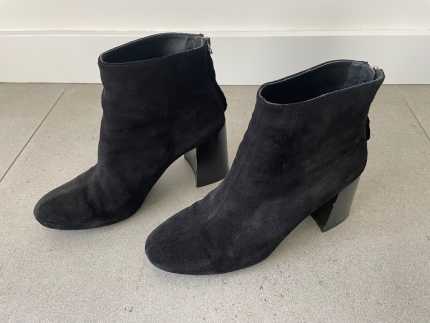 black suede ankle boots size 7