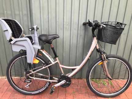 Ladies bike with child seat for sale hotsell