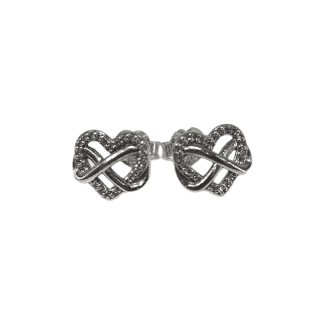 Sparkling Infinity Stud Earrings, Sterling silver