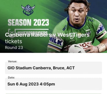 NRL 2023, Wests Tigers v Canberra Raiders