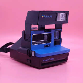 日本売品Polaroid SuperColors BLUE & SUN635SE RED インスタントカメラ