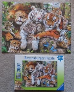 Brand New Ravensburger 200XXL Large Piece Jigsaw Puzzle BIG CAT NAP 