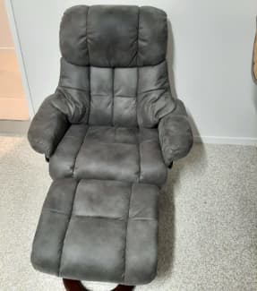 Rhone fabric recliner & footstool new arrivals