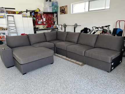 6 seat modular lounge sofa bed with chaise Sofas in Maroochydore QLD Gumtree Australia