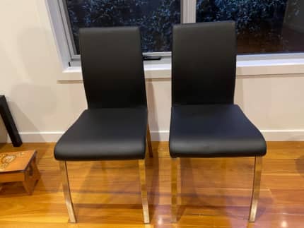 gumtree leather dining chairs