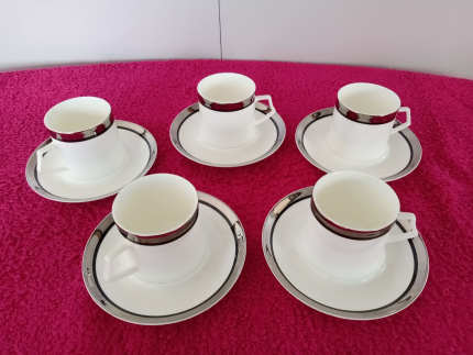 Mikasa Solitude A5 166 Bone China Cup and Saucer Set x 5 Mint Dinnerware in Legana TAS Gumtree Australia