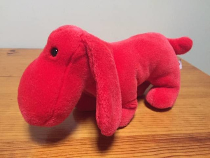 red dog plush toy