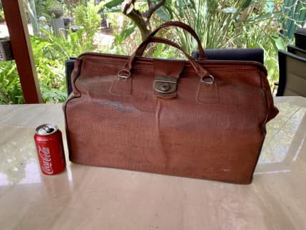 Doctor's Leather Bag 1930s Vintage Gladstone Bag 