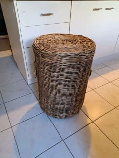 LARGE VINTAGE THICK CANE LAUNDRY OR STORAGE BASKET | Other Home & Garden |  Gumtree Australia Monash Area - Oakleigh | 1305618145