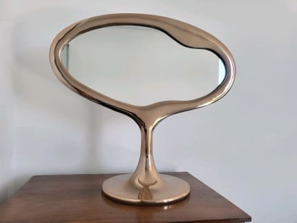 copper desk mirror