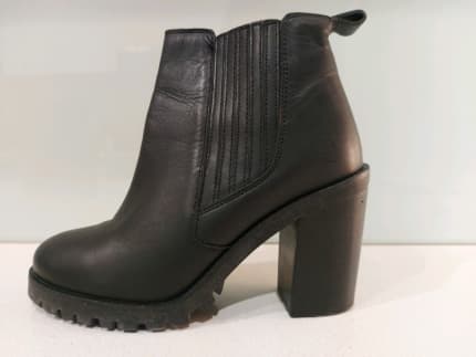 kurt geiger black leather ankle boots