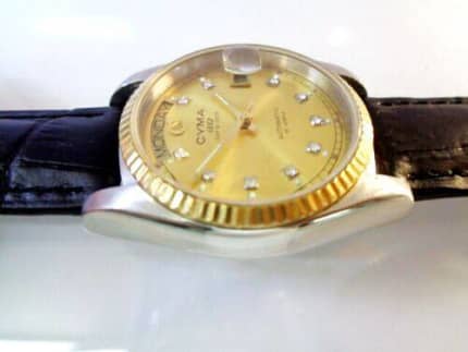 Cyma President Day Date Vintage Automatic Wrist Watch Exhibition