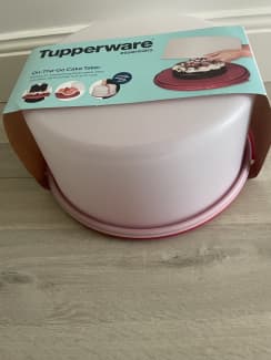 Vintage Tupperware Biggest Round Cake Taker Gold Base, Tupperware Jumbo Cake  Carrier/largest Cake Carrier 