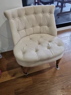 cream boudoir chair