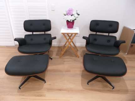 2 LOUNGE CHAIRS with OTTOMANS Armchairs in Victoria Point QLD Gumtree Australia