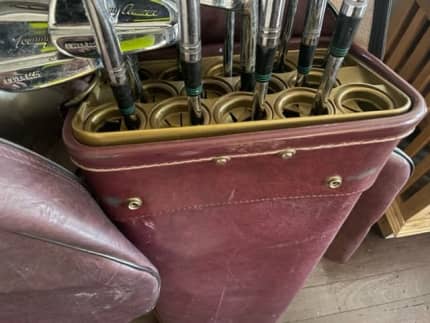Macgregor, Games, Vintage Macgregor Red Leather Golf Bag Used Great  Condition Very Clean