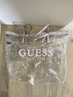 Guess clear tote online bags