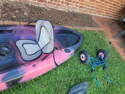 Kayak (Adult) 2.9m with paddle, strap, seat and trolley