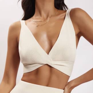 Twist Front Knitted Bralette