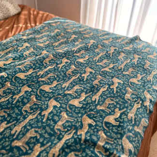 Bed Bath Table Leopard Sherpa Throw blue animal print MORGAN FINCH Manchester Textiles in Yarraville VIC Gumtree Australia