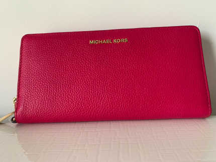 hot pink michael kors wallet