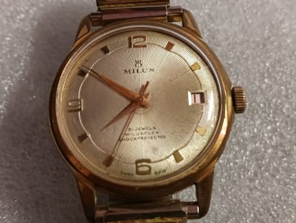 VINTAGE SWISS MADE MILUS 21 JEWELS WATCH Watches in Dynnyrne TAS Gumtree Australia