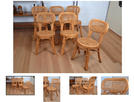 cane dining chairs gumtree